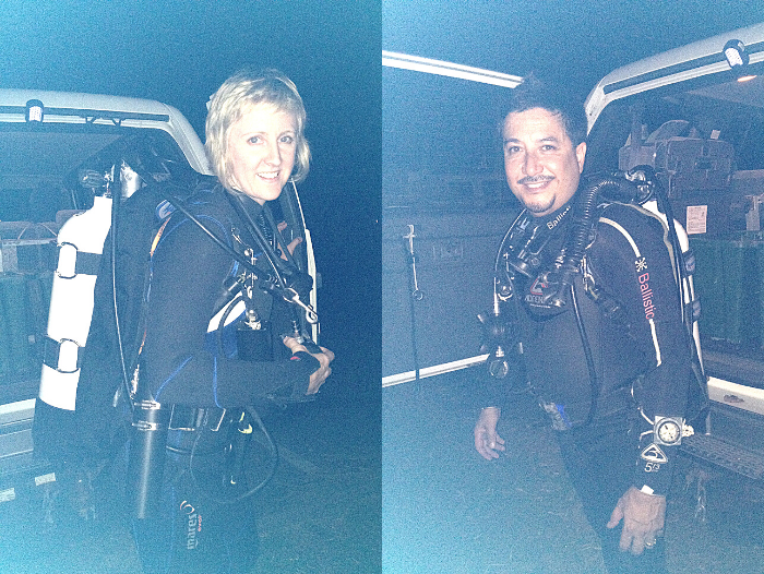 Night diving in the Swan River